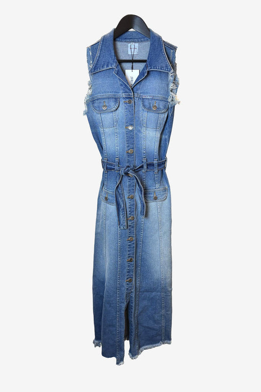 Sass & Bide Sleeveless Denim Midi Dress image 0