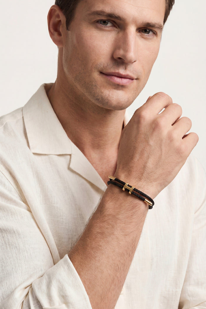 Savona Woven Bracelet Black