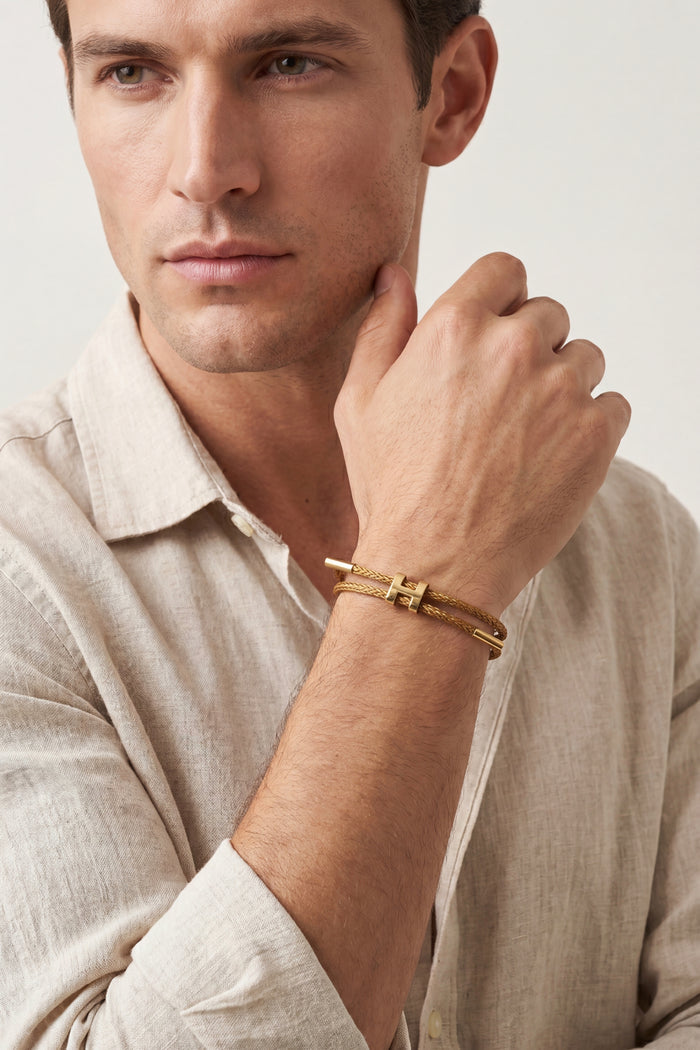 Savona Woven Bracelet Camel