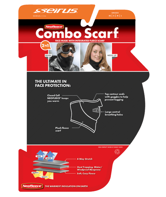SEIRUS UNISEX NEOFLEECE® COMBO SCARF™ FACE MASK
