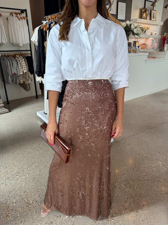 Sequin Zeta Long Skirt