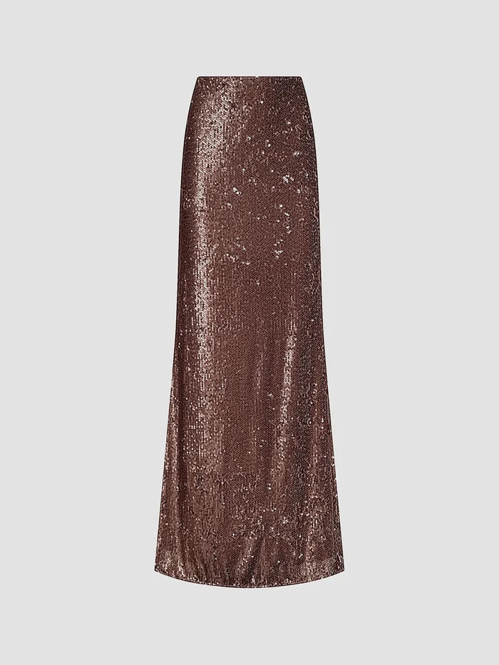 Sequin Zeta Long Skirt - Amor Lafayette