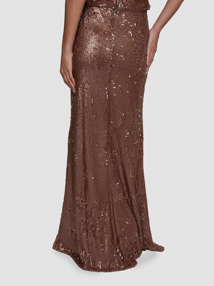 Sequin Zeta Long Skirt - Amor Lafayette