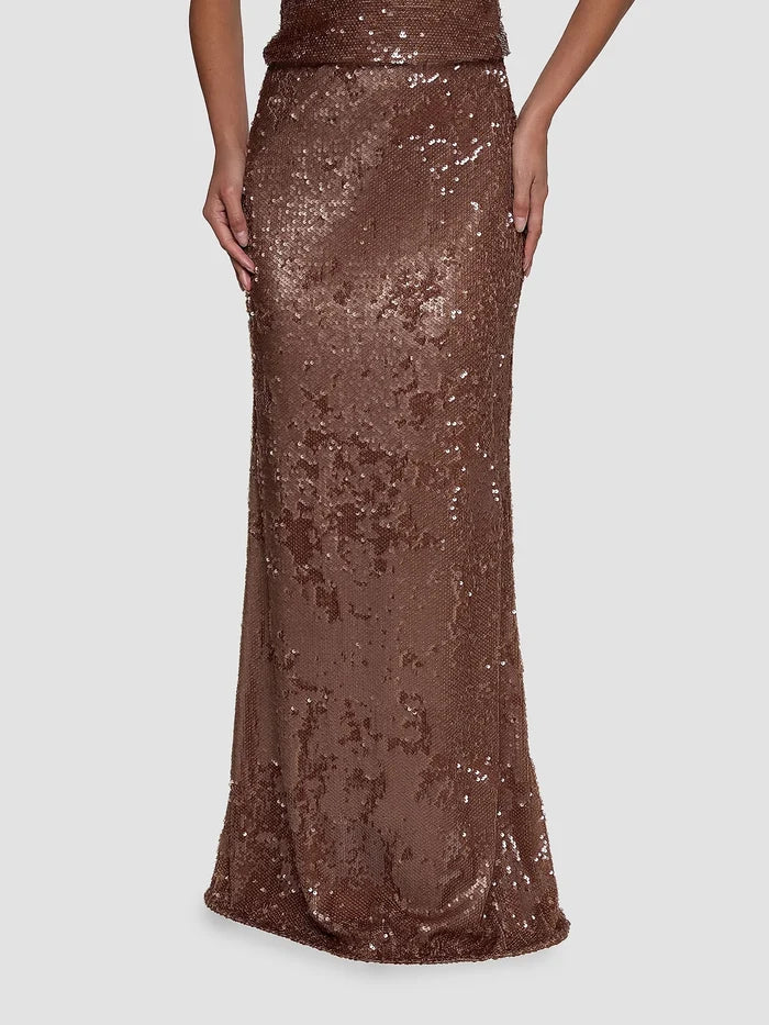 Sequin Zeta Long Skirt - Amor Lafayette