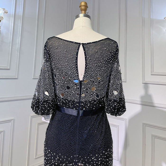 Serene Hill Black Mermaid Kralen Avond Jurken Elegante Luxe Enkellange 2025 Voor Vrouwen Party LA71594 - SERENE HILL