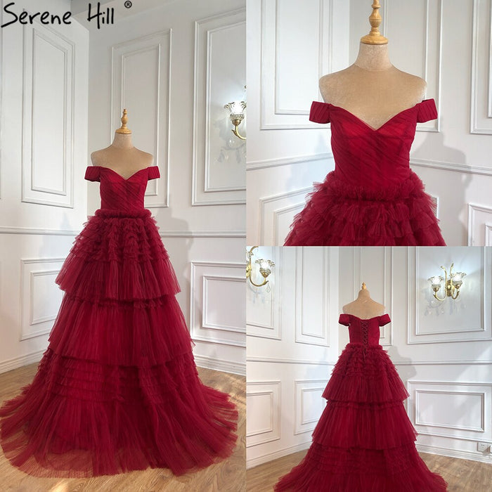 Serene Hill Pink A-Line Sexy Evening Dresses Gowns 2025 Sweetheart Tiered Simple For Women Party LA70725 - SERENE HILL