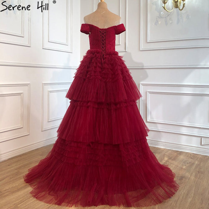 Serene Hill Pink A-Line Sexy Evening Dresses Gowns 2025 Sweetheart Tiered Simple For Women Party LA70725 - SERENE HILL