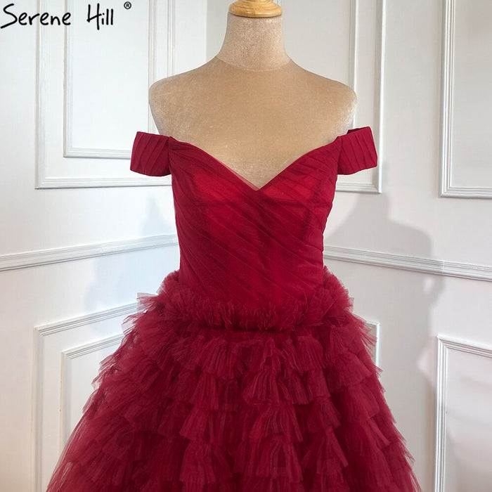 Serene Hill Pink A-Line Sexy Evening Dresses Gowns 2025 Sweetheart Tiered Simple For Women Party LA70725 - SERENE HILL