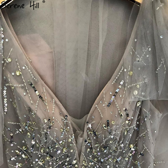 Serene Hill Pink Luxury Beaded Evening Gowns For Women 2025 Sexy A-Line Evening Dresses Long LA71411 - SERENE HILL