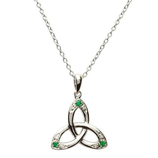 ShanOre Emerald Trinity Knot Necklace