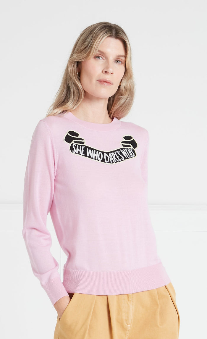 She Who Dares Jumper - Pink