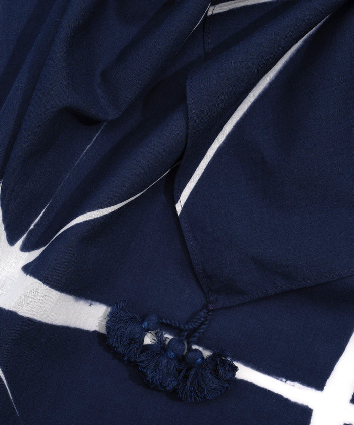 Shibori Sarong And Bag in color indigo