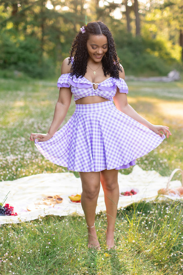 Shibuya's Purple Gingham Bikini [TOP & BOTTOMS SOLD SEPARATELY]