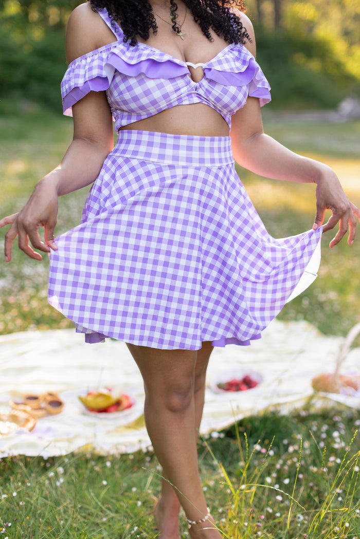 Shibuya's Purple Gingham Bikini [TOP & BOTTOMS SOLD SEPARATELY]