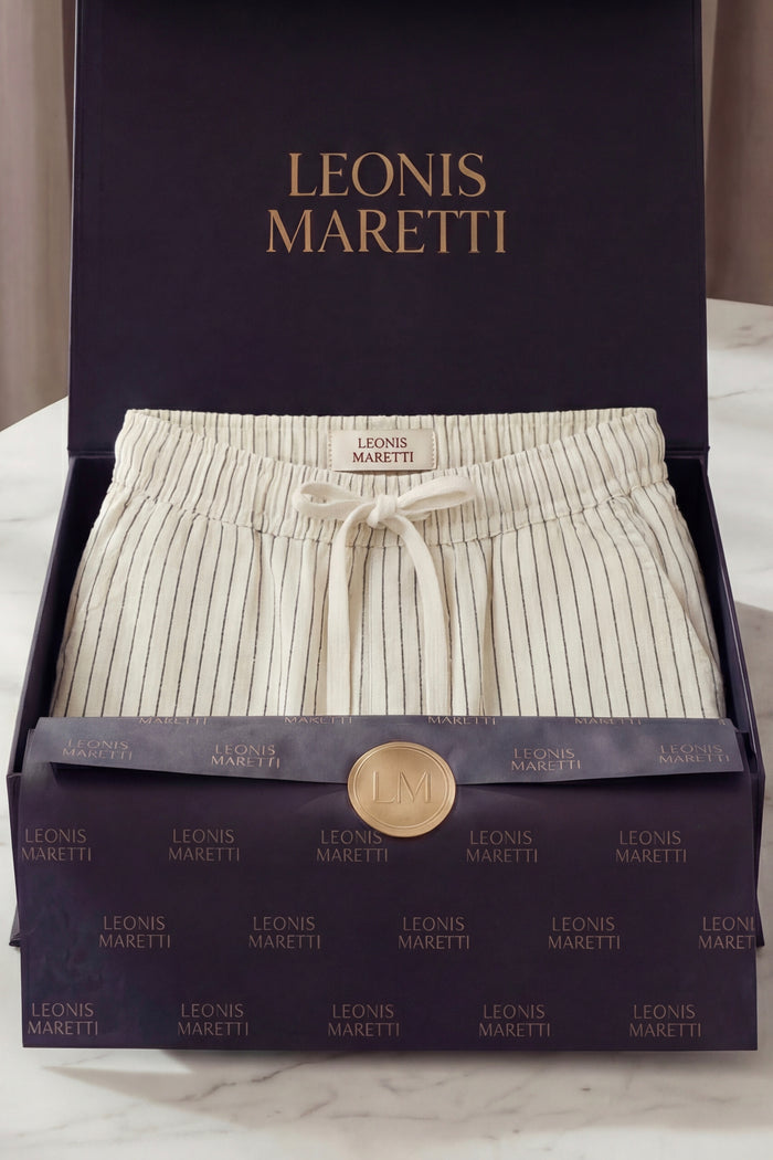 Siena Linen Trousers Beige Stripe
