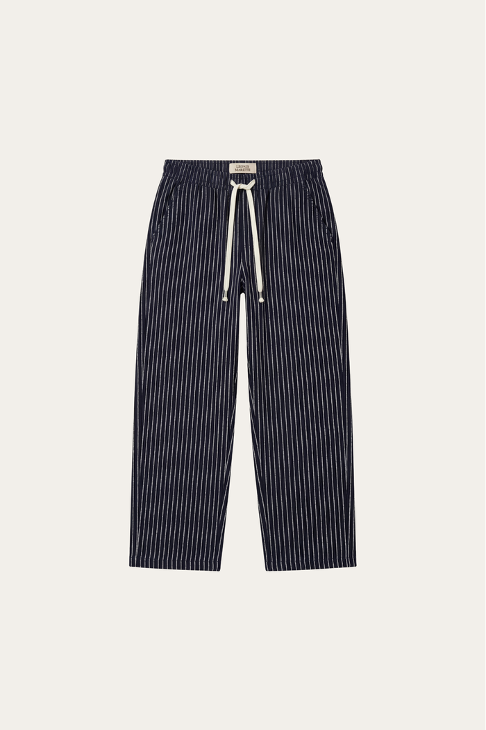 Siena Linen Trousers Navy Stripe