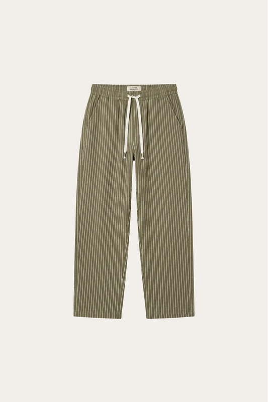 Siena Linen Trousers Olive Stripe