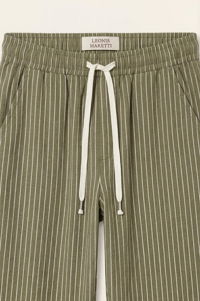 Siena Linen Trousers Olive Stripe