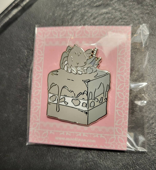 Silver Cake Pin
