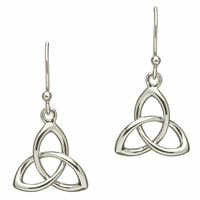Silver Trinity Knot Earrings