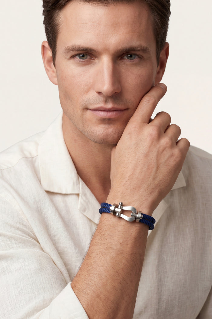 Siracusa Dual Strand Bracelet Navy