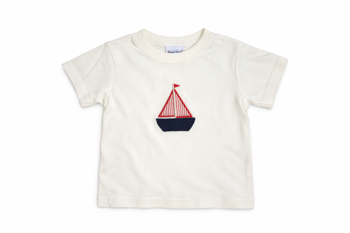 Blossom Blanks Sailboat Shirt size 5T good used condition