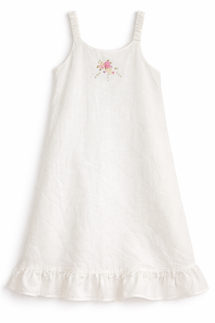 W.M. Betts White Floral Dress size 7 excellent used condition