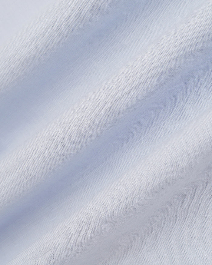 Sky Blue Linen Solid Shirt - Salmon