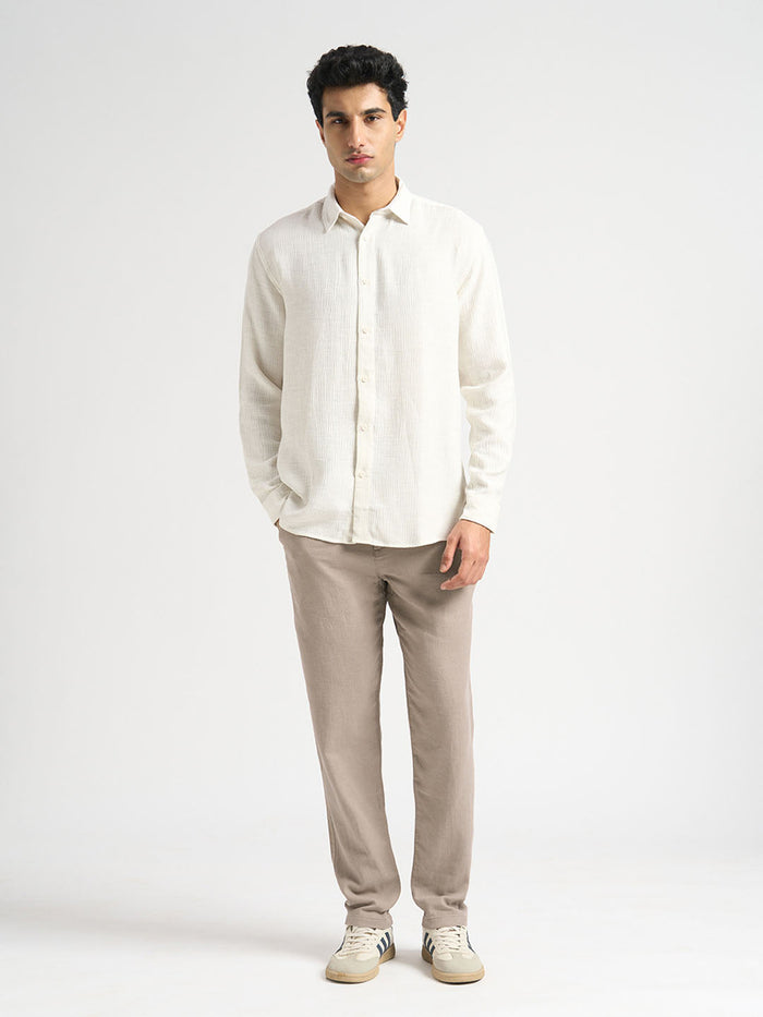 Slim Fit Linen Blend Pants
