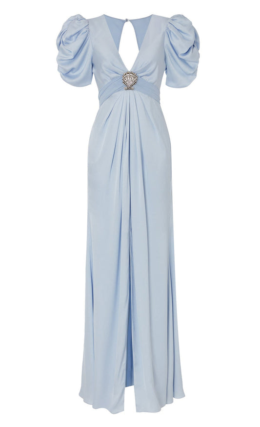 Sofia Sleeved Dress - Powder Blue