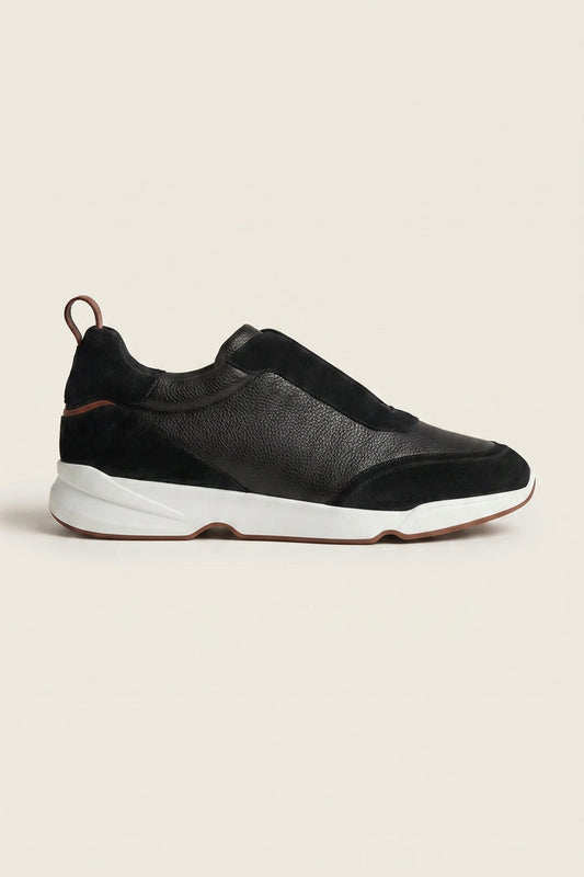 Solano Leather Slip-On Black