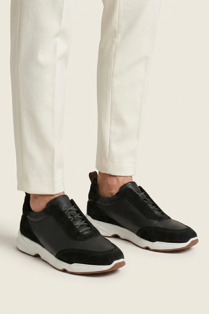Solano Leather Slip-On Black