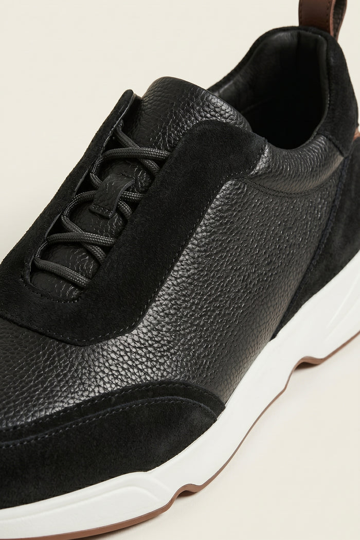 Solano Leather Slip-On Black