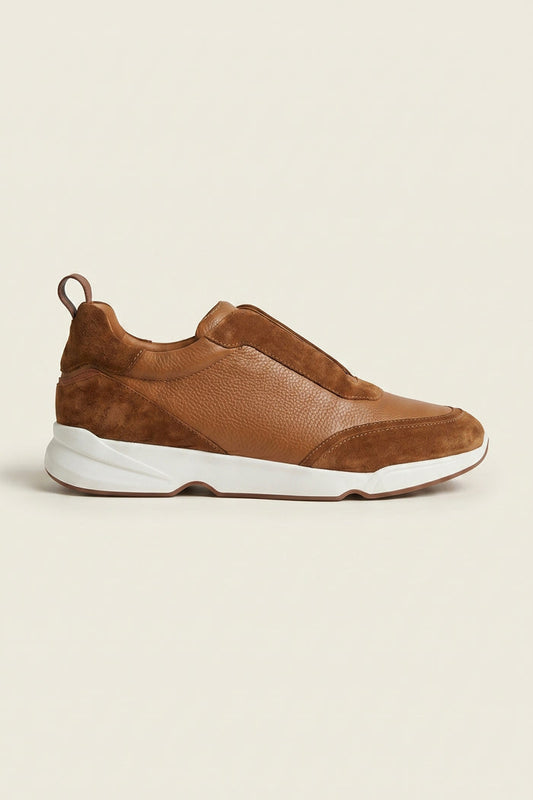 Solano Leather Slip-On Caramel Brown