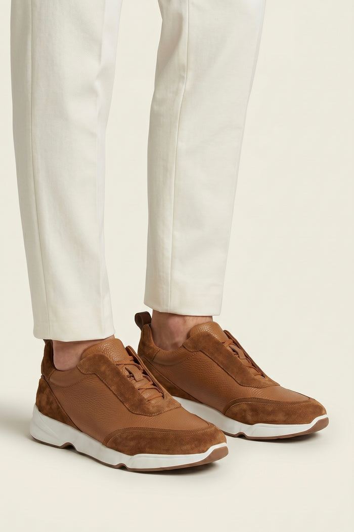 Solano Leather Slip-On Caramel Brown
