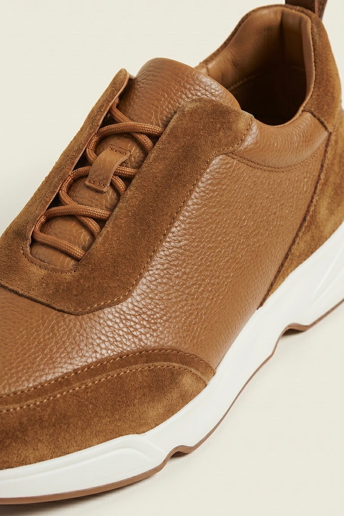 Solano Leather Slip-On Caramel Brown