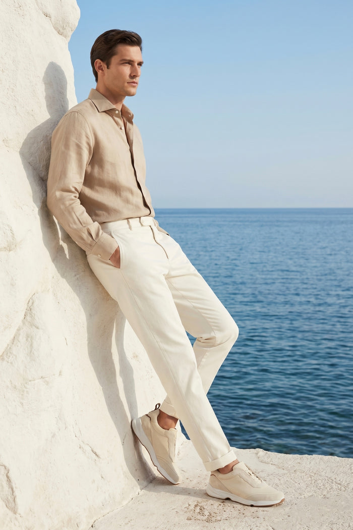 Solano Leather Slip-On Cream