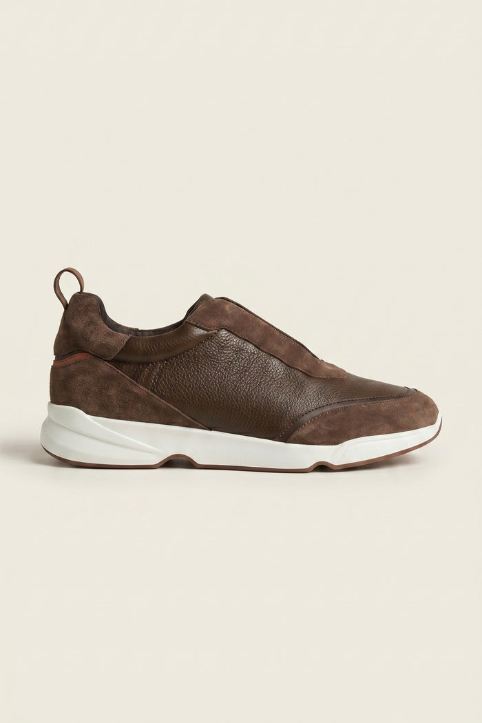 Solano Leather Slip-On Dark Brown