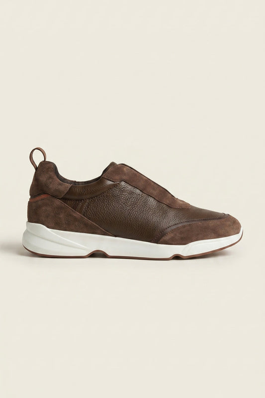 Solano Leather Slip-On Dark Brown