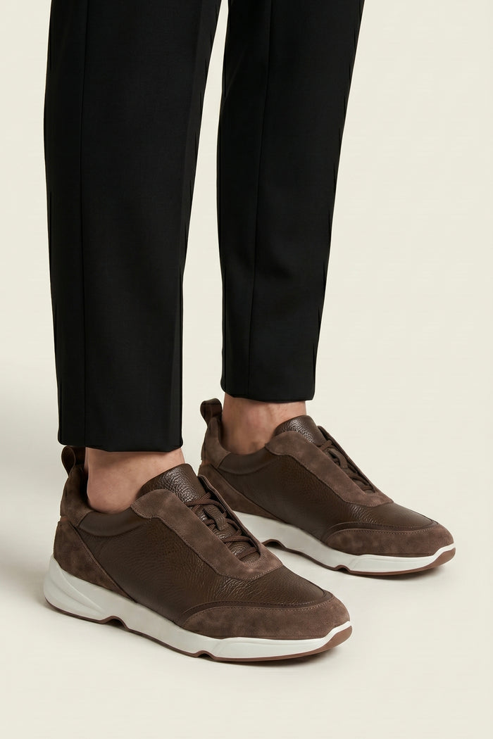 Solano Leather Slip-On Dark Brown