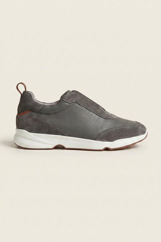 Solano Leather Slip-On Grey