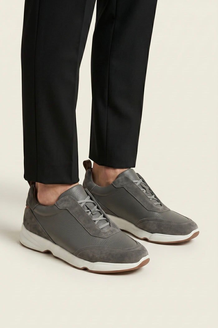 Solano Leather Slip-On Grey