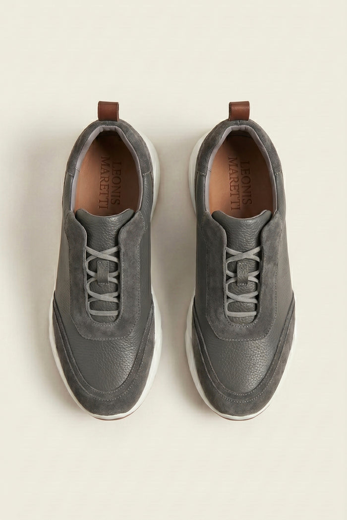 Solano Leather Slip-On Grey