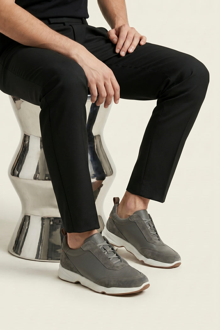 Solano Leather Slip-On Grey