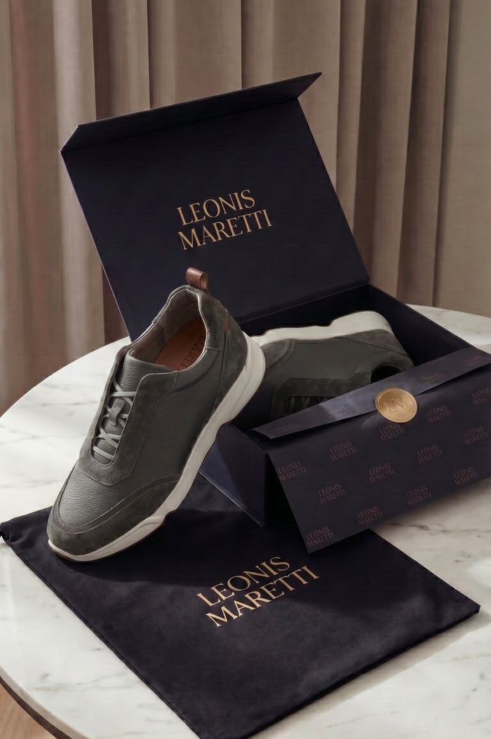 Solano Leather Slip-On Grey