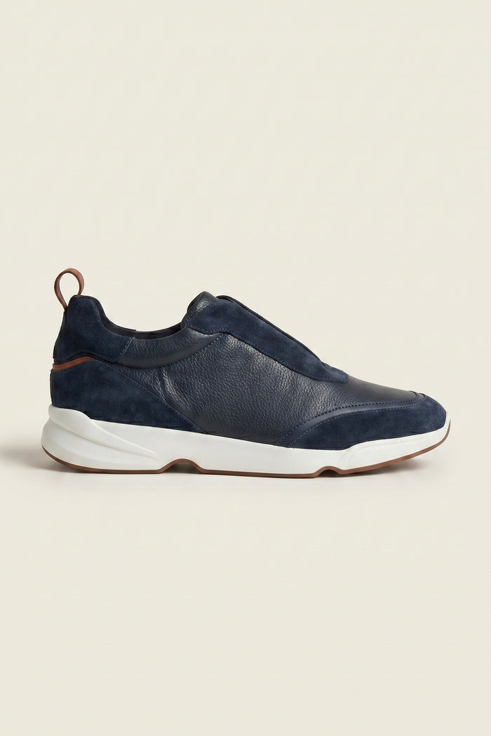 Solano Leather Slip-On Navy