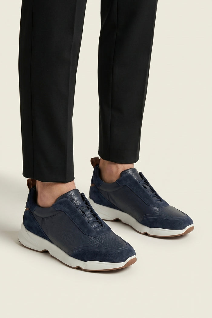 Solano Leather Slip-On Navy