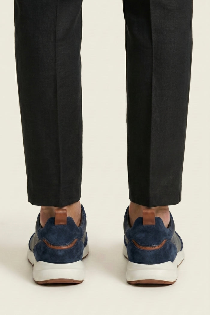 Solano Leather Slip-On Navy