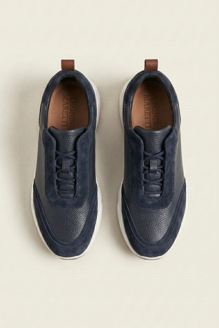 Solano Leather Slip-On Navy