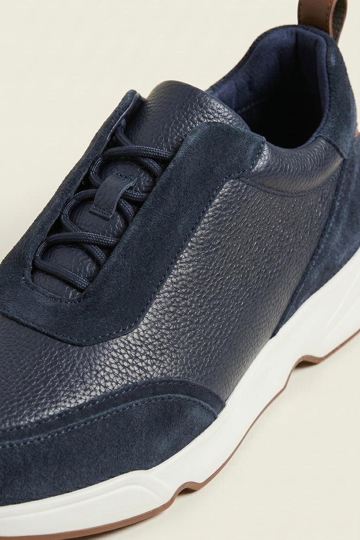 Solano Leather Slip-On Navy
